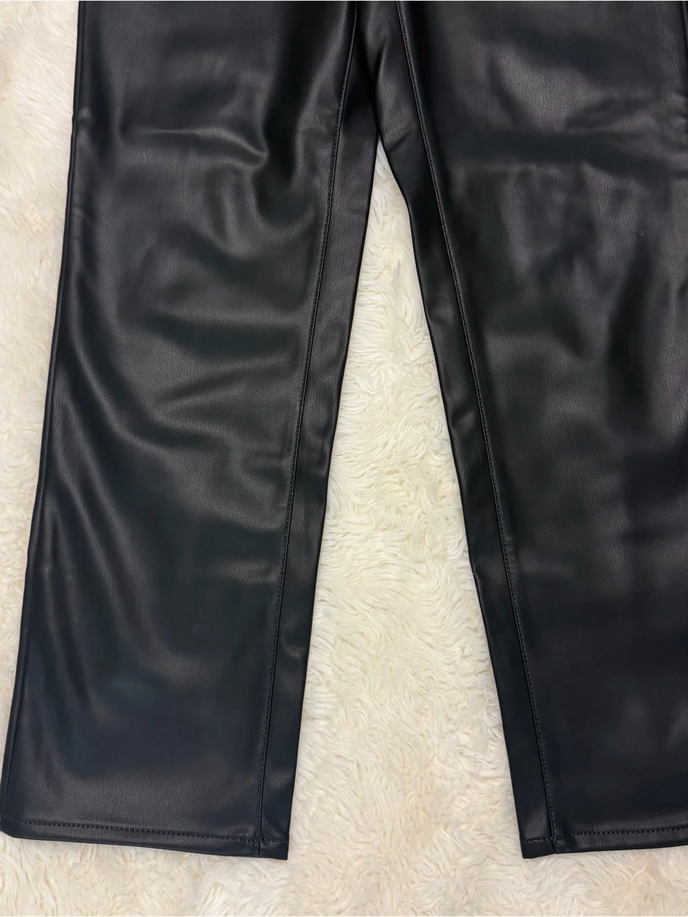 J. Crew Full Length Straight Leg Faux Leather Pants